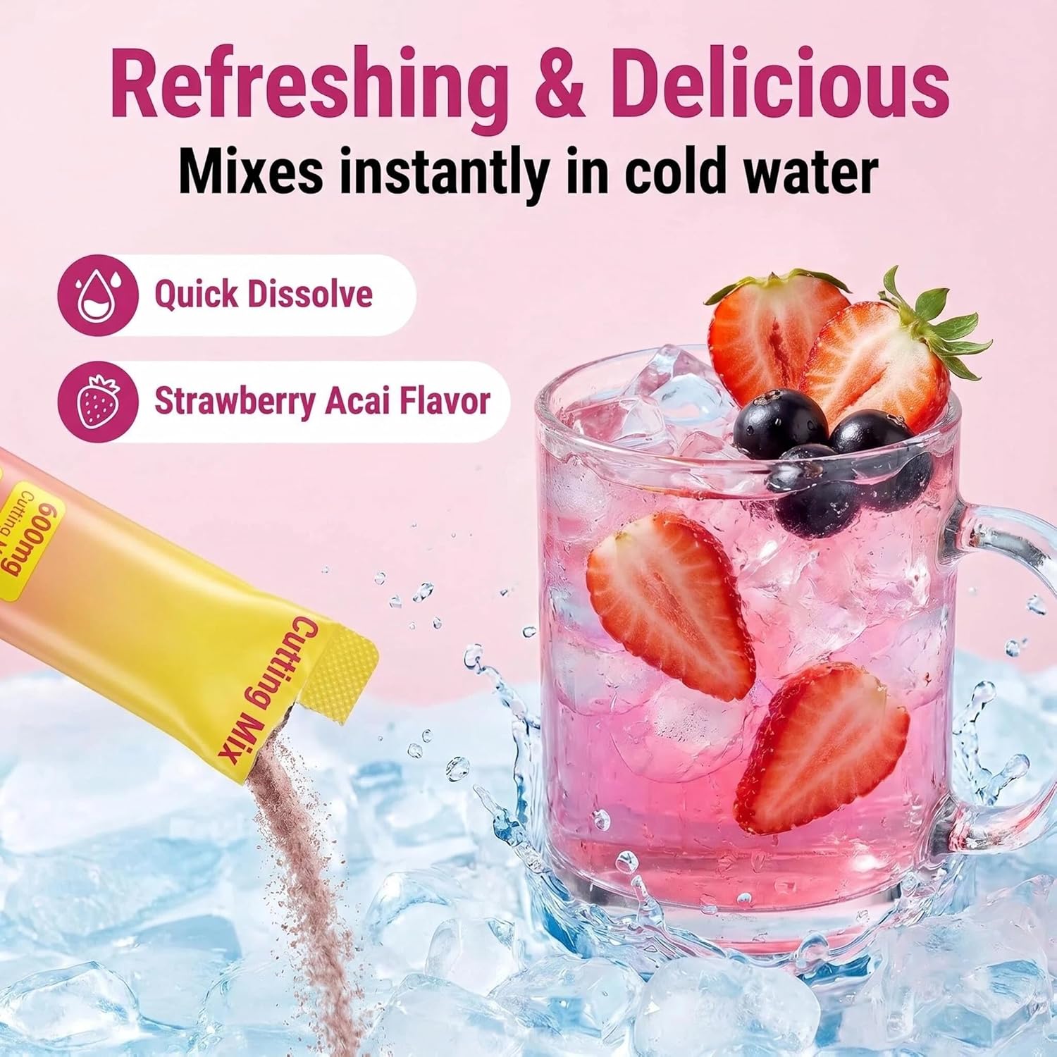 Strawberry Açaí Energy Boost Mix